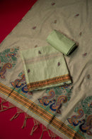 Lagoon Teal Muga Cotton Suit Piece