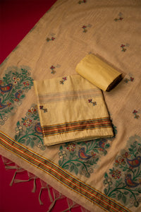 Ray Yellow Muga Cotton Suit Piece