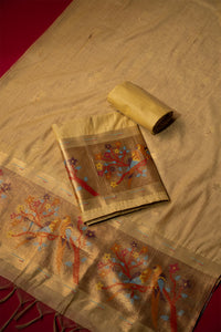 Dream Yellow Muga Cotton Suit Piece