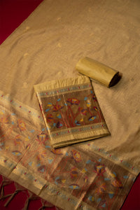 Beam Yellow Muga Cotton Suit Piece