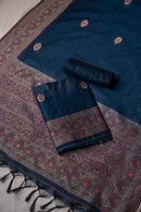 Secret Navy Mul Chanderi Suit Piece