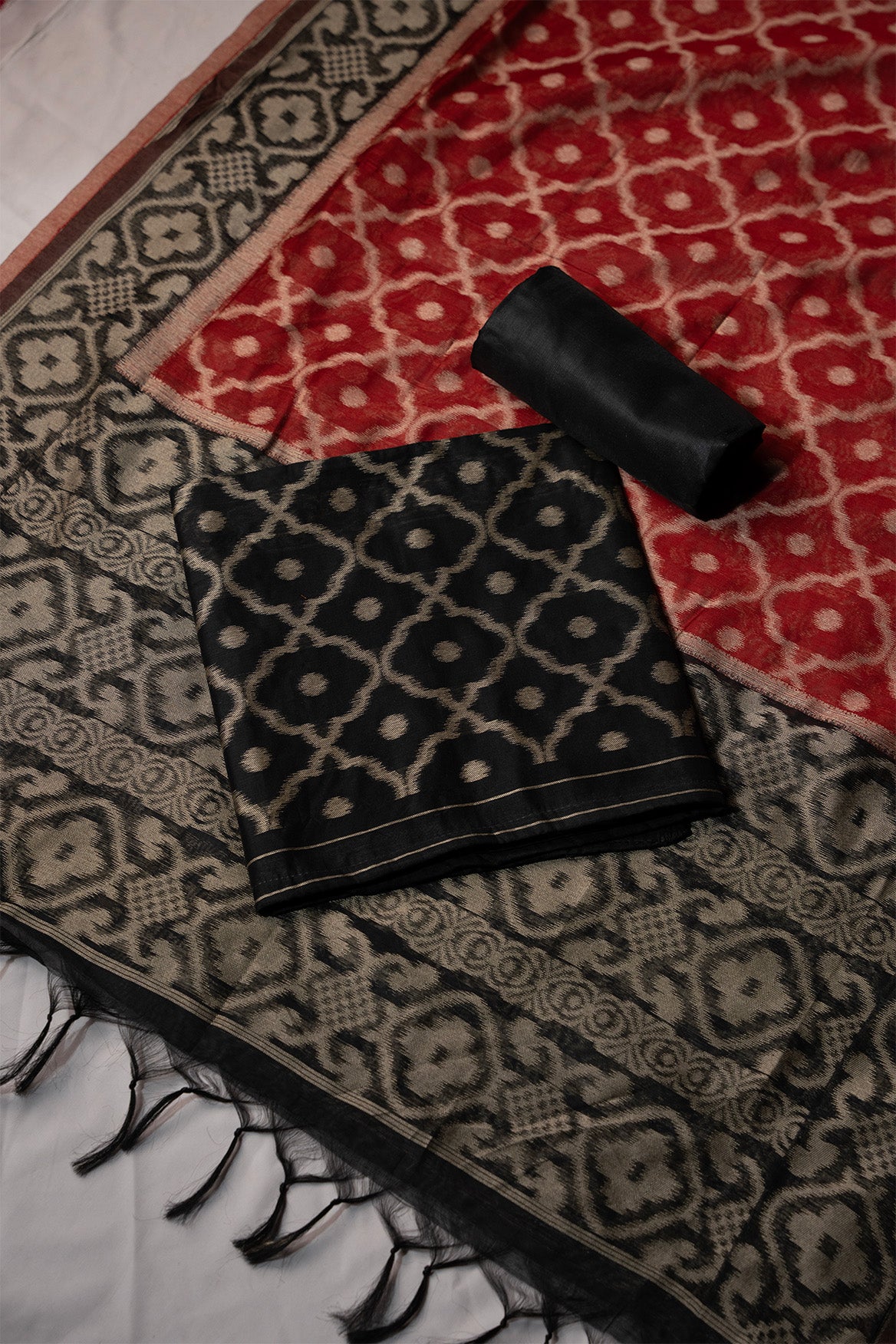 Stellar Magenta Mul Chanderi Suit Piece