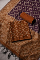 Flare Mustard Mul Chanderi Suit Piece