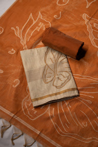 Dazzle Mustard Muga Cotton Suit Piece