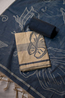 Cosmic Navy Muga Cotton Suit Piece