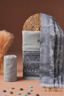 Haze Texture Kalamkari Mul Chanderi Suit Piece