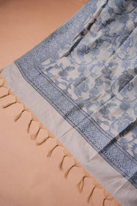 Haze Texture Kalamkari Mul Chanderi Suit Piece