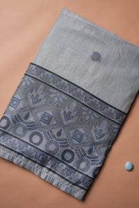 Haze Texture Kalamkari Mul Chanderi Suit Piece