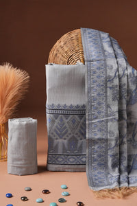 Powder Frame Kalamkari Mul Chanderi Suit Piece