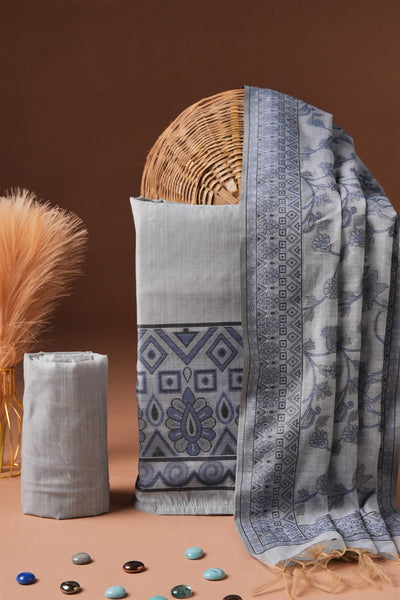 Cerulean Mark Kalamkari Mul Chanderi Suit Piece