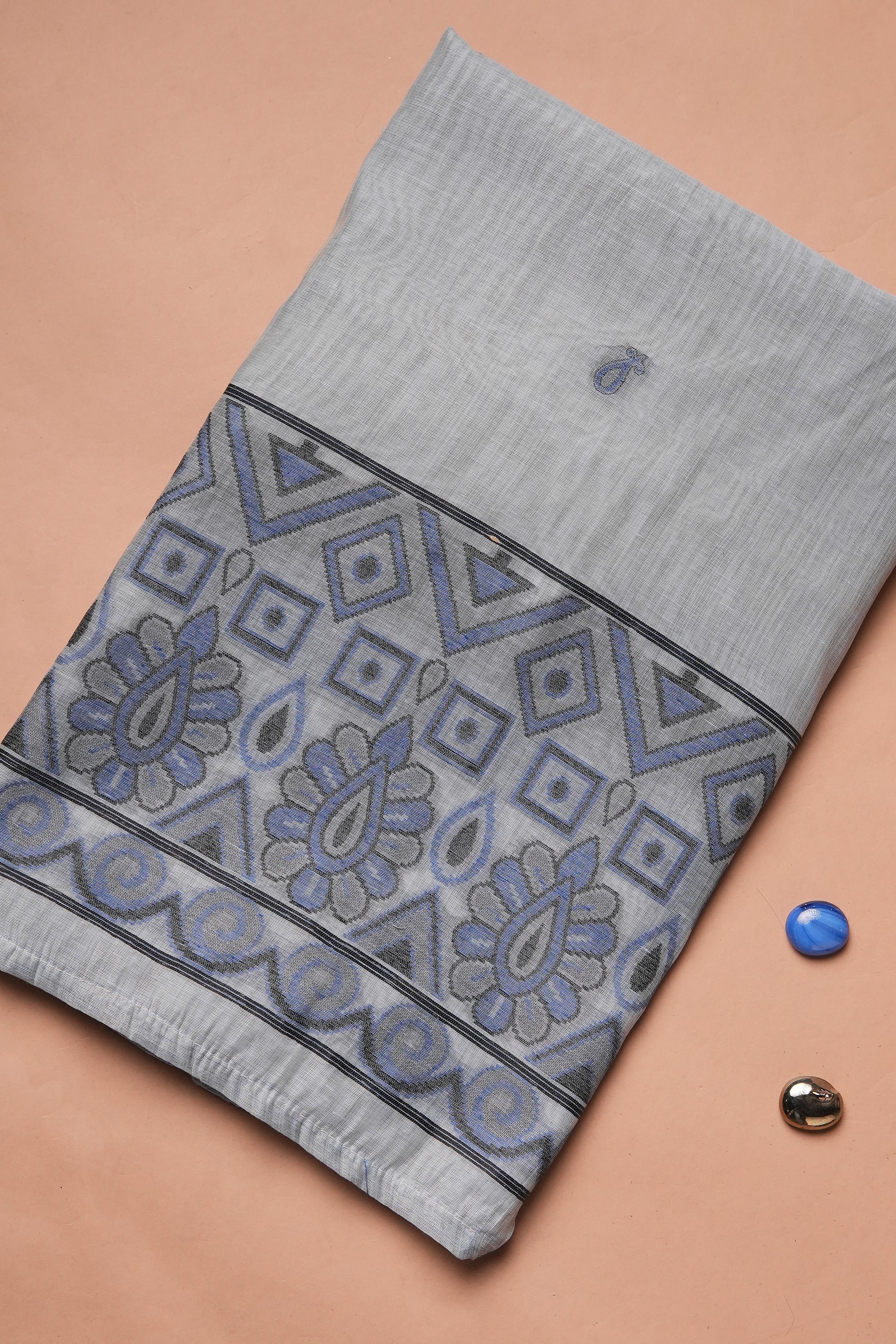 Cerulean Mark Kalamkari Mul Chanderi Suit Piece