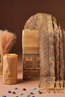 Canary Sketch Kalamkari Mul Chanderi Suit Piece