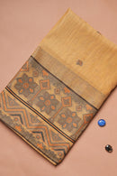 Canary Sketch Kalamkari Mul Chanderi Suit Piece