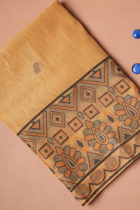 Ochre Vessel Kalamkari Mul Chanderi Suit Piece