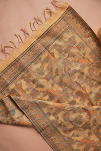 Golden Weave Kalamkari Mul Chanderi Suit Piece