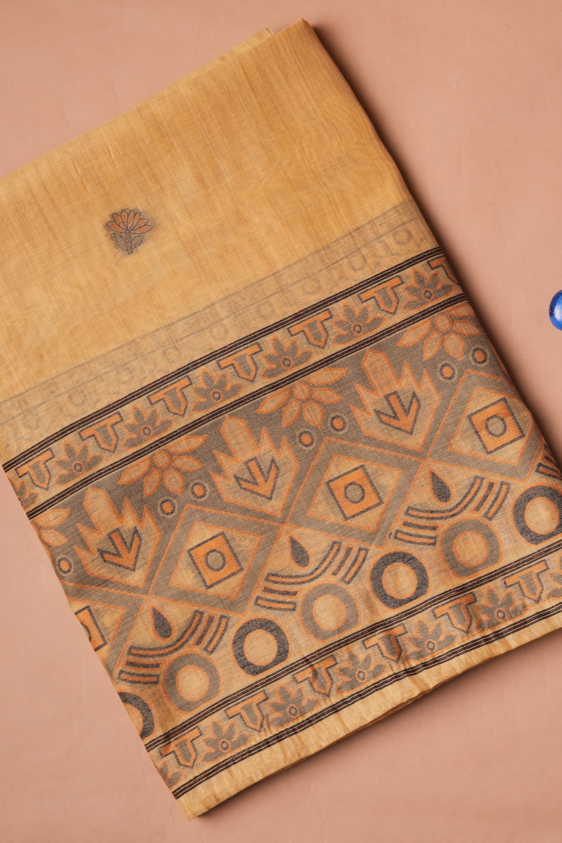 Amber Glint Kalamkari Mul Chanderi Suit Piece