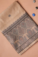 Oatmeal Pattern Kalamkari Mul Chanderi Suit Piece