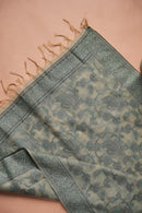 Pistachio Lattice Kalamkari Mul Chanderi Suit Piece