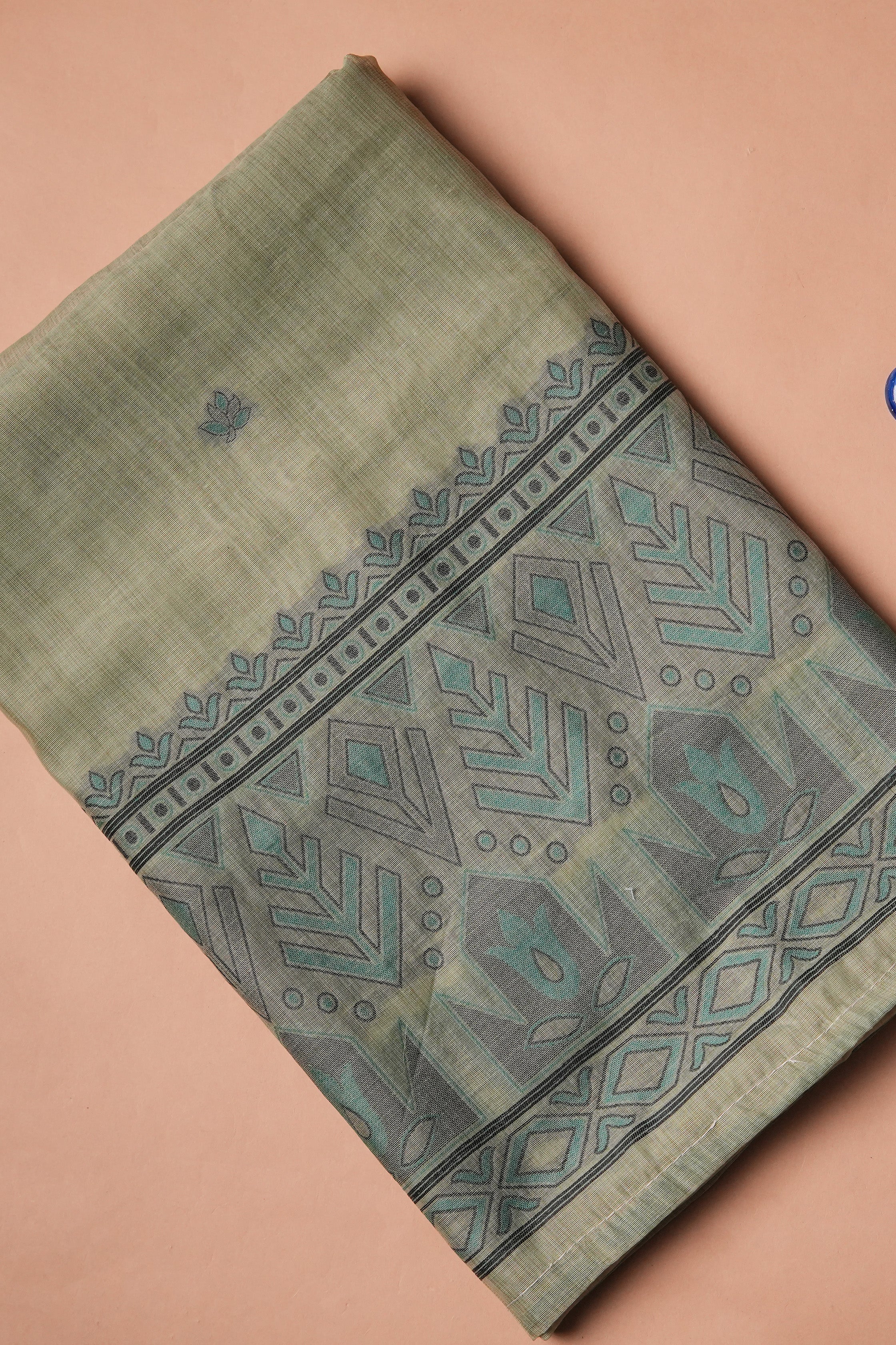 Jade Tints Kalamkari Mul Chanderi Suit Piece