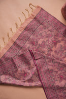 Fuchsia Accent Kalamkari Mul Chanderi Suit Piece