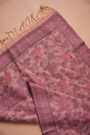 Pink Clay Artwork Kalamkari Mul Chanderi Suit Piece