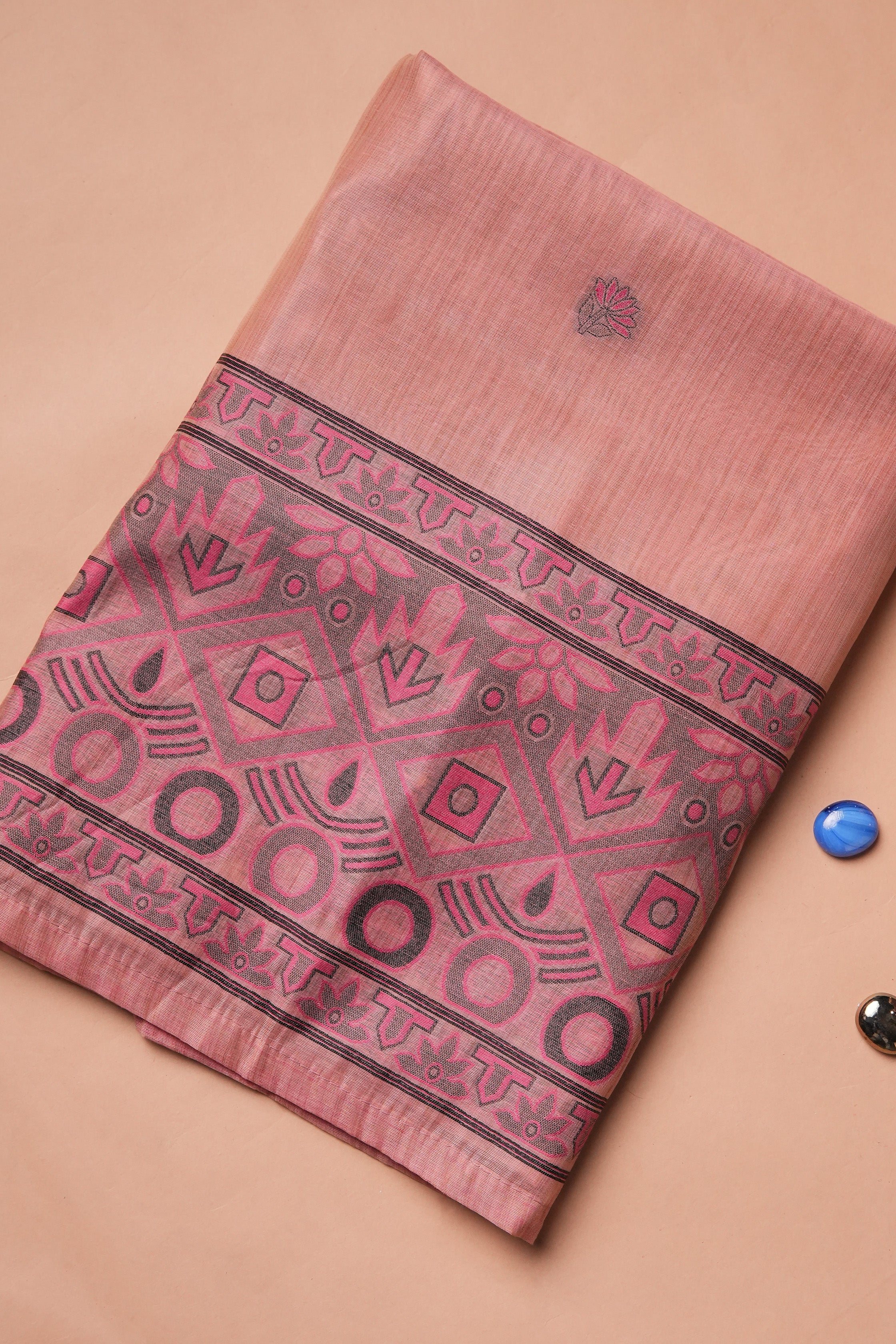 Coral Print Kalamkari Mul Chanderi Suit Piece