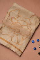 Jute Inscription Kalamkari Mul Chanderi Suit Piece