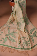 Minted Etching Jamdani Mul Chanderi Suit Piece