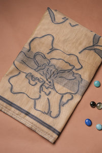 Chalk Document Jamdani Mul Chanderi Suit Piece