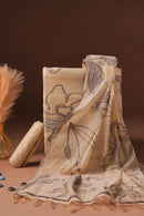 Parchment Detail Jamdani Mul Chanderi Suit Piece