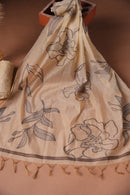 Parchment Detail Jamdani Mul Chanderi Suit Piece