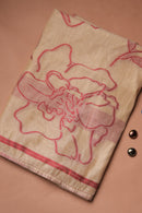 Terracotta Scroll Jamdani Mul Chanderi Suit Piece