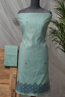 Aqua Mosaic - Mul Chanderi Suit Piece
