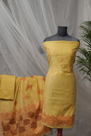Saffron Weft - Mul Chanderi Suit Piece