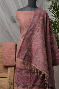 Peony Ornament - Mul Chanderi Suit Piece