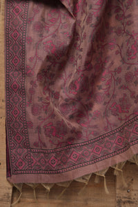 Peony Ornament - Mul Chanderi Suit Piece