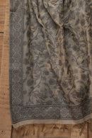 Taupe Ground - Mul Chanderi Suit Piece