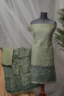 Sage Serenity - Mul Chanderi Suit Piece