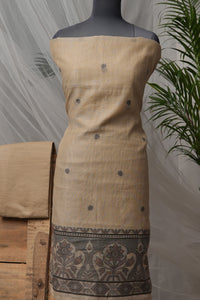 Sandstone Bloom - Mul Chanderi Suit Piece