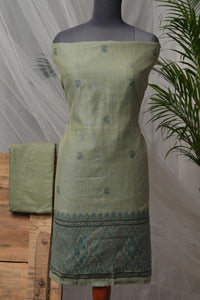 Foliage Hues - Mul Chanderi Suit Piece