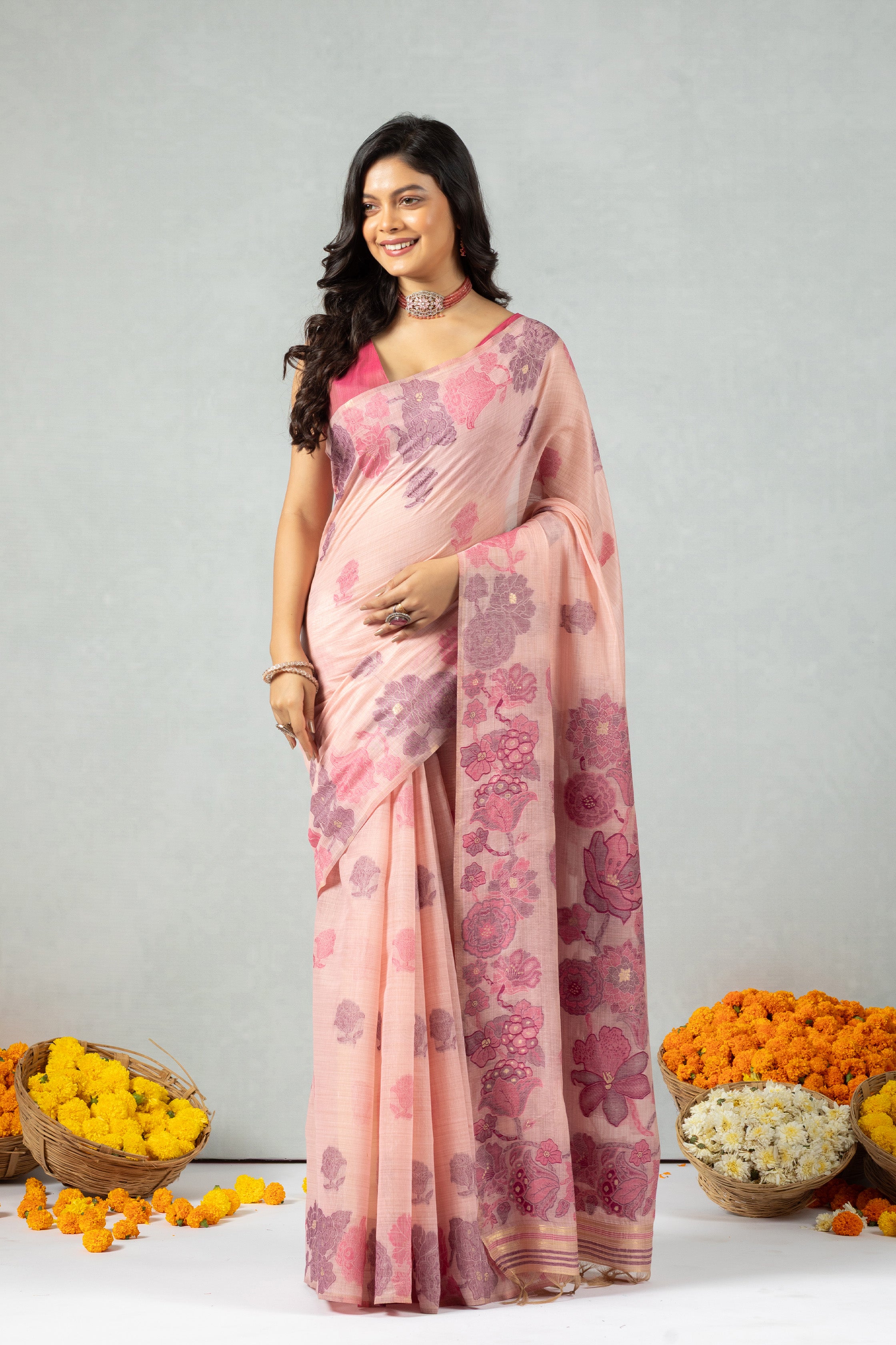 Yugrita - The Threaded Rose Saree