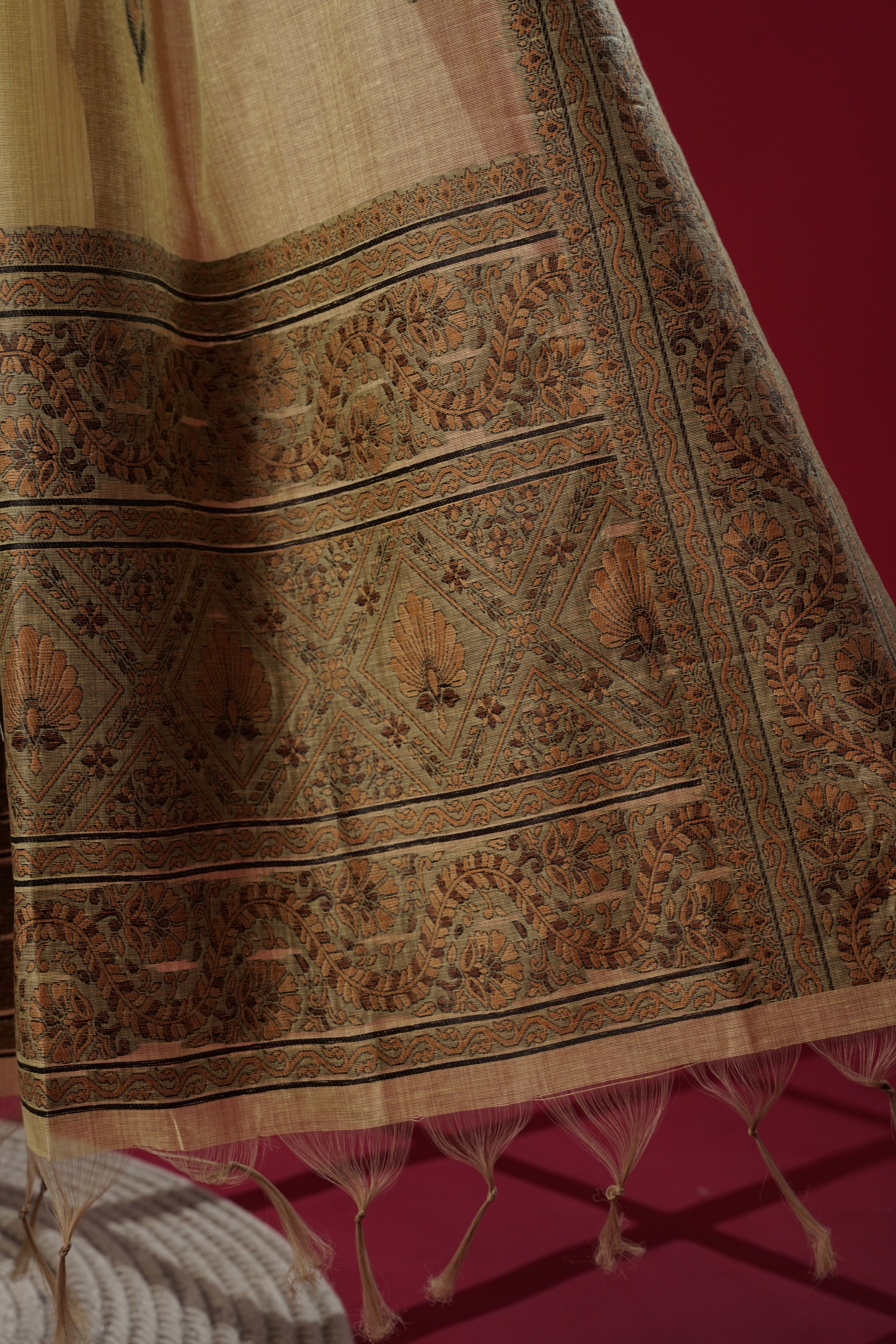 Sunny Yellow Muga Cotton Suit Piece