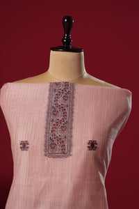 Tulip Pink Muga Cotton Suit Piece