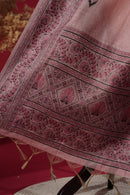 Tulip Pink Muga Cotton Suit Piece