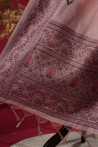 Tulip Pink Muga Cotton Suit Piece