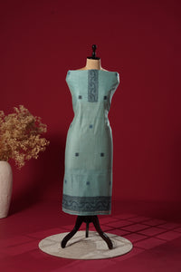 Glacier Blue Muga Cotton Suit Piece