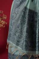 Glacier Blue Muga Cotton Suit Piece