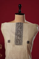 Purity Beige Muga Cotton Suit Piece