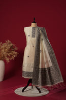 Purity Beige Muga Cotton Suit Piece