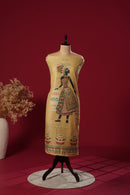 Glimmer Yellow Mul Chanderi Suit Piece
